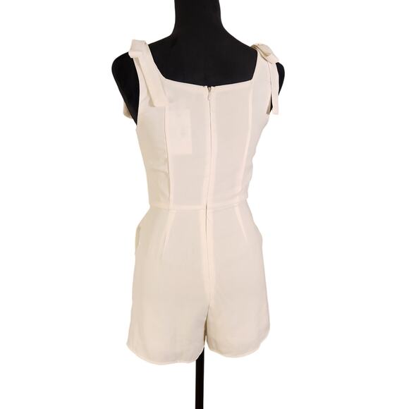 SHE + SKY White Sleeveless Romper with Bows, Size Small - Picture 3 of 11